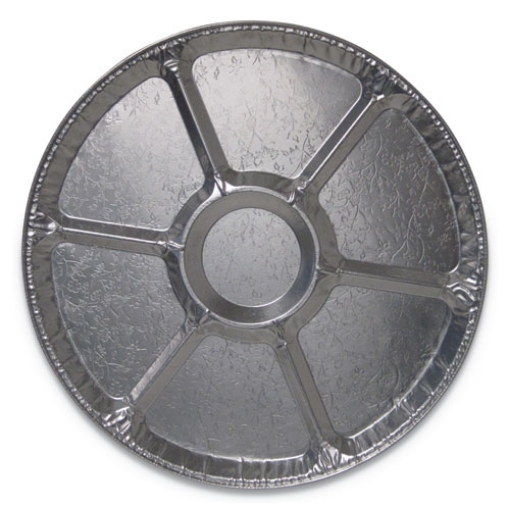 Picture of Aluminum Cater Trays, 7 Compartment Lazy Susan, 16" Diameter X 0.81"h, Silver, 50/carton