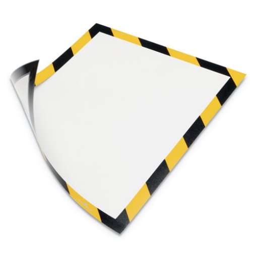 Picture of DURAFRAME Security Magnetic Sign Holder, 8.5 x 11, Yellow/Black Frame, 2/Pack