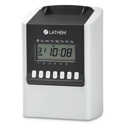 Picture of 700e Calculating Time Clock, Digital Display, White