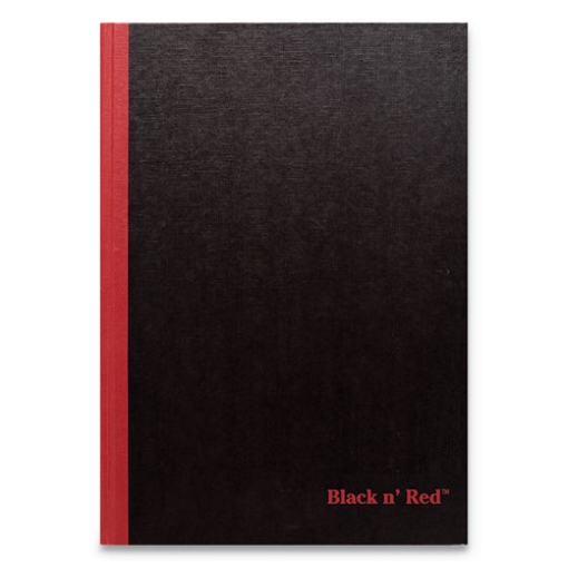 Picture of Hardcover Casebound Notebooks, SCRIBZEE Compatible, 1-Subject, Wide/Legal Rule, Black Cover, (96) 9.75 x 6.75 Sheets