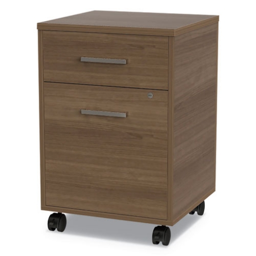 Picture of Urban Mobile File Pedestal, Left Or Right, 2-Drawers: Box/file, Legal/a4, Natural Walnut, 16" X 15.25" X 23.75"