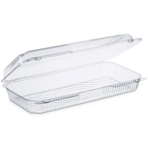 Picture of StayLock Clear Hinged Lid Containers, 50.2 oz, 6.8 x 13.4 x 2.6, Plastic, 200/Carton