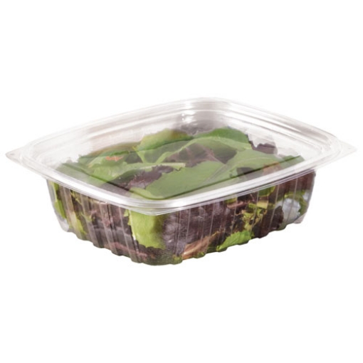 Picture of ClearPac Clear Container Lids, Flat, 6.5 x 7.5, Clear, Plastic, 63/Pack, 8 Packs/Carton