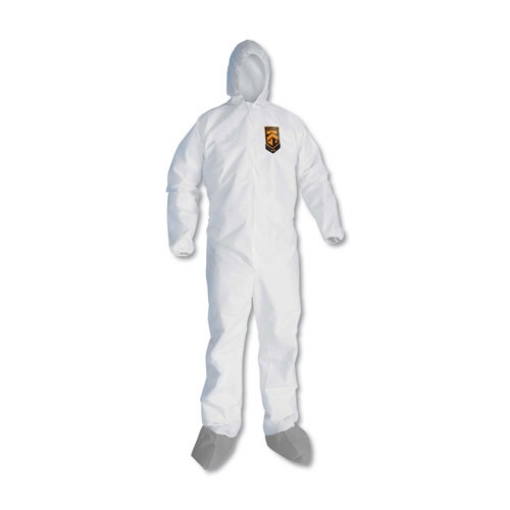 Picture of A45 Liquid and Particle Protection Surface Prep/Paint Coveralls, Medium, White, 25/Carton