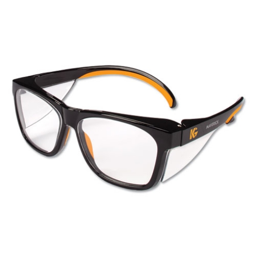 Picture of MAVERICK SAFETY GLASSES, BLACK/ORANGE, POLYCARBONATE FRAME, 12/BOX