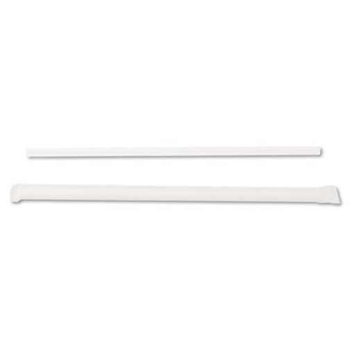 Picture of Jumbo Straws, 7.75", Plastic, Translucent, 500/box, 4 Boxes/carton