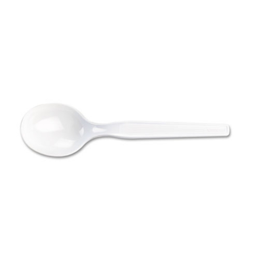 Picture of Plastic Cutlery, Heavy Mediumweight Soup Spoon, 100/box