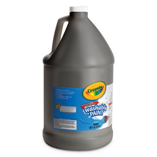 Picture of Washable Paint, Black, 1 Gal Bottle