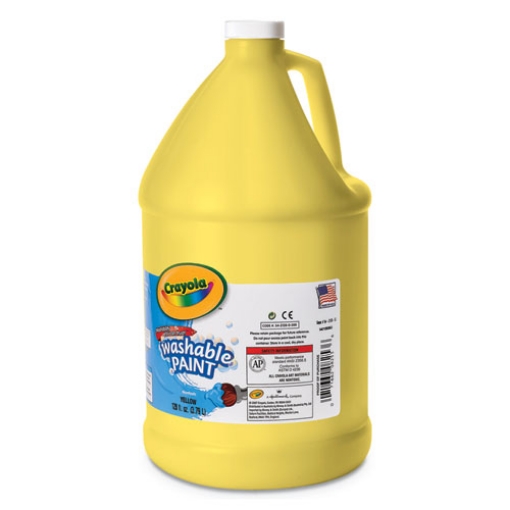 Picture of Washable Paint, Yellow, 1 Gal Bottle