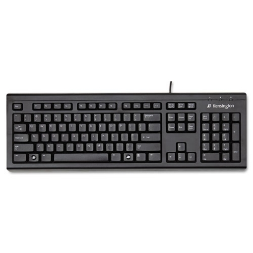 Picture of Keyboard For Life Slim Spill-Safe Keyboard, 104 Keys, Black