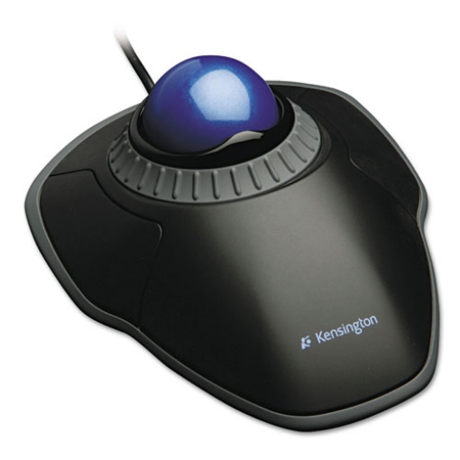 Picture of Orbit Trackball With Scroll Ring, Usb 2.0, Left/right Hand Use, Black/blue