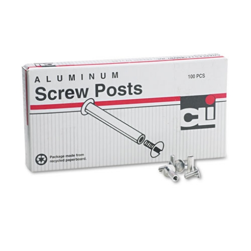 Picture of Post Binder Aluminum Screw Posts, 0.19" Diameter, 0.5" Long, 100/Box