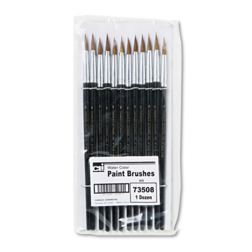 Picture of Artist Brush, Size 8, Camel Hair, Round Profile, 12/pack