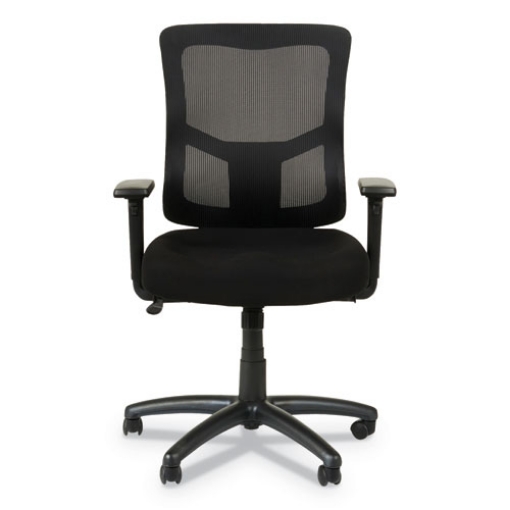 Picture of Alera Elusion Ii Series Mesh Mid-Back Swivel/tilt Chair, Adjustable Arms, Supports 275lb, 17.51" To 21.06" Seat Height, Black