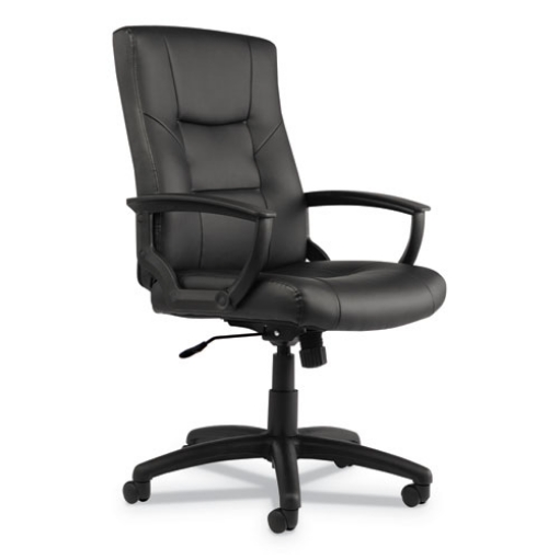 Picture of Alera Yr Series Executive High-Back Swivel/tilt Bonded Leather Chair, Supports 275 Lb, 17.71" To 21.65" Seat Height, Black