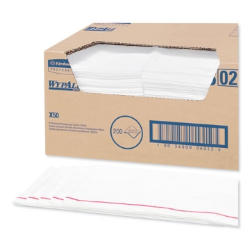 Picture of X50 Foodservice Towels, 1/4 Fold, 23.5 x 12.5, White, 200/Carton