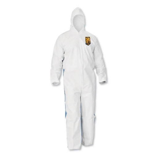 Picture of A40 Breathable Back Coveralls, 4X-Large, White/Blue, 25/Carton