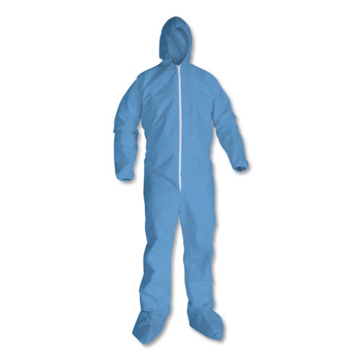 Picture of A65 Zipper Front Flame Resistant Coveralls, Large, Blue, 25/Carton