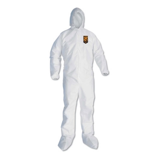 Picture of A30 Elastic Back and Cuff Hooded/Boots Coveralls, 2XL, White, 25/Carton