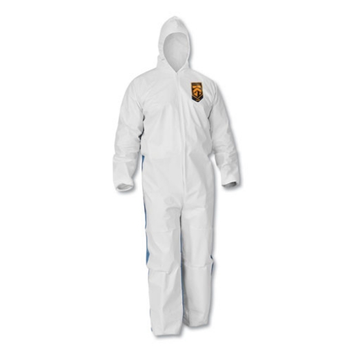 Picture of A40 Breathable Back Coveralls, 5X-Large to 6X-Large Combo, White/Blue, 25/Carton