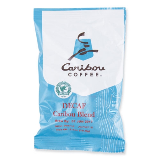 Picture of Decaf Caribou Blend Coffee Fractional Packs, 2.5 Oz, 18/carton