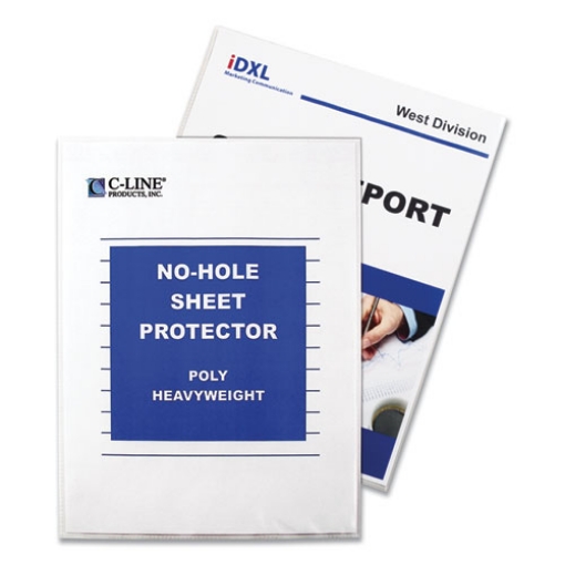 Picture of Top-Load No-Hole Sheet Protectors, Heavyweight, Clear, 2" Capacity, 25/Box