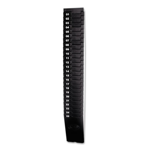 Picture of Time Card Rack For 7" Cards, 25 Pockets, Abs Plastic, Black