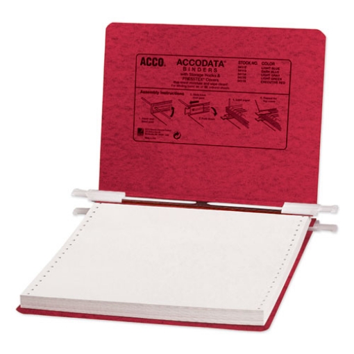 Picture of Presstex Covers With Storage Hooks, 2 Posts, 6" Capacity, 9.5 X 11, Executive Red