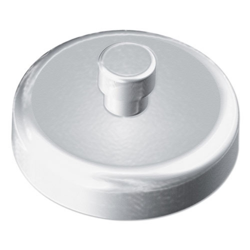 Picture of Mounting Magnets for Glove and Towel Dispensers, White/Silver, 1.5" Diameter, 4/Pack