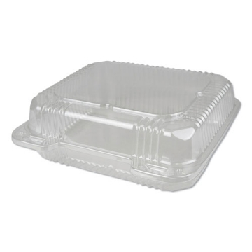 Picture of Plastic Clear Hinged Containers, 50 Oz, 8.88 X 8 X 3, Clear, 250/carton