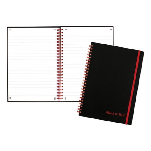 Picture of Flexible Cover Twinwire Notebooks, SCRIBZEE Compatible, 1-Subject, Wide/Legal Rule, Black Cover, (70) 8.25 x 5.63 Sheets