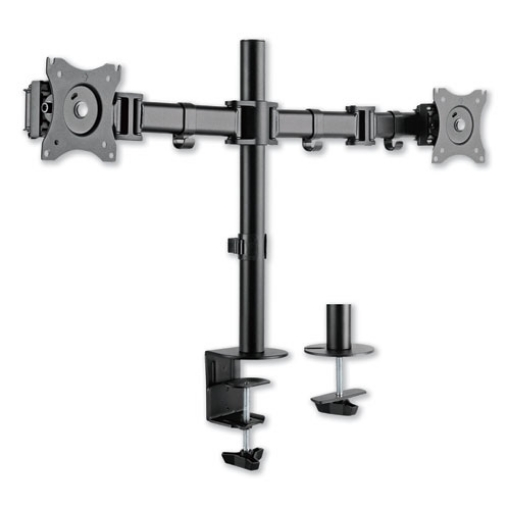 Picture of Adaptivergo Pole-Mounted Dual Monitor Arm For 30" Monitors, 360 Deg Rotation, 30 Deg Tilt, 360 Deg Pan, Black, Supports 22 Lb