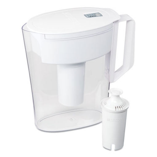 Picture of Classic Water Filter Pitcher, 40 oz, 5 Cups, Clear, 2/Carton