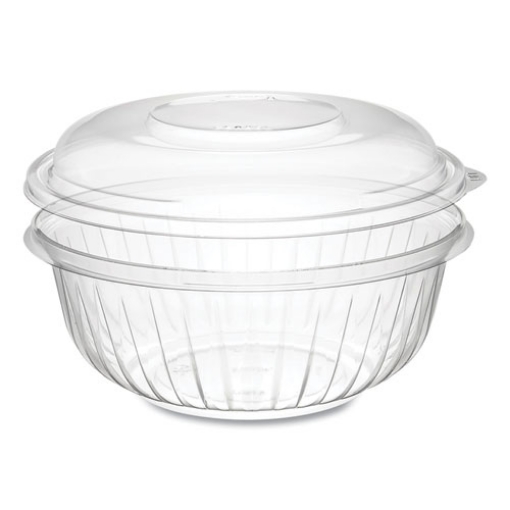 Picture of PresentaBowls Bowl/Lid Combo-Paks, 32 oz, Clear, Plastic, 63/Pack, 4 Pack/Carton