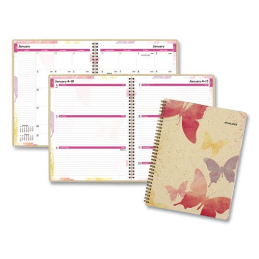 Picture of Watercolors Weekly/Monthly Planner, Watercolors Artwork, 11 x 8.5, Multicolor Cover, 12-Month (Jan to Dec): 2024