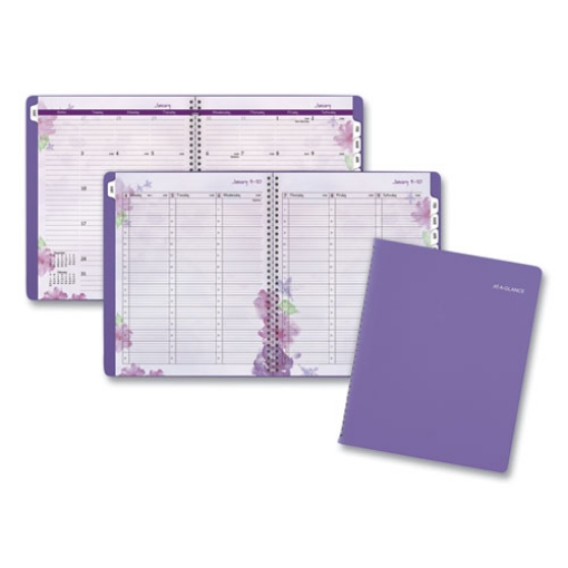 Picture of Beautiful Day Weekly/Monthly Planner, Vertical-Column Format, 11 x 8.5, Purple Cover, 13-Month (Jan to Jan): 2024 to 2025