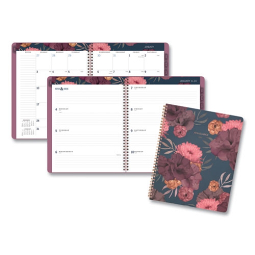 Picture of Dark Romance Weekly/Monthly Planner, Dark Romance Floral Artwork, 11 x 8.5, Multicolor Cover, 13-Month (Jan-Jan): 2024-2025