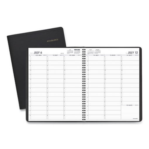 Picture of Weekly Appointment Book, 11 x 8.25, Black Cover, 14-Month (July to Aug): 2023 to 2024