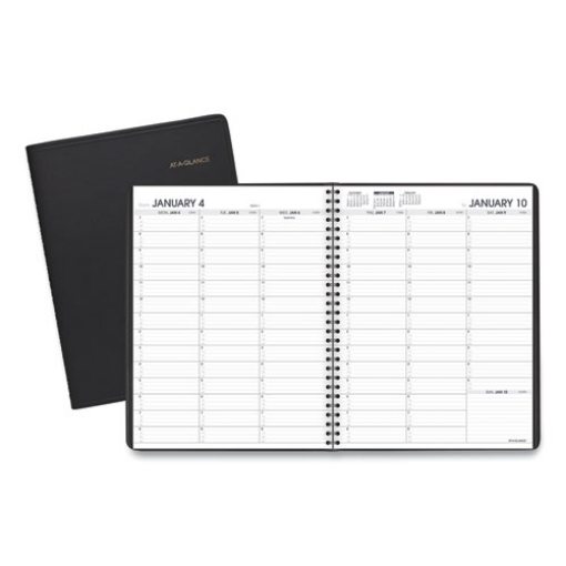 Picture of Weekly Appointment Book, 11 x 8.25, Black Cover, 13-Month (Jan to Jan): 2024 to 2025