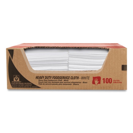 Picture of Heavy-Duty Foodservice Cloths, 12.5 X 23.5, White, 100/carton