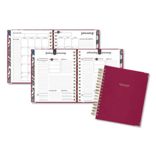 Picture of Harmony Daily Hardcover Planner, 8.75 x 7, Berry Cover, 12-Month (Jan to Dec): 2024