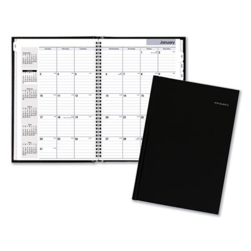 Picture of DayMinder Hard-Cover Monthly Planner, Ruled Blocks, 11.75 x 8, Black Cover, 14-Month (Dec to Jan): 2023 to 2025