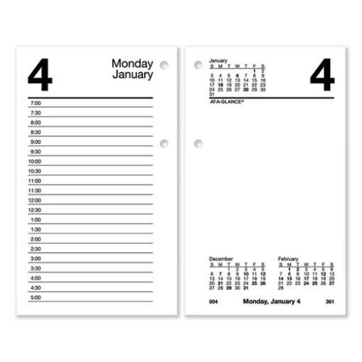 Picture of Desk Calendar Refill, 3.5 x 6, White Sheets, 12-Month (Jan to Dec): 2024