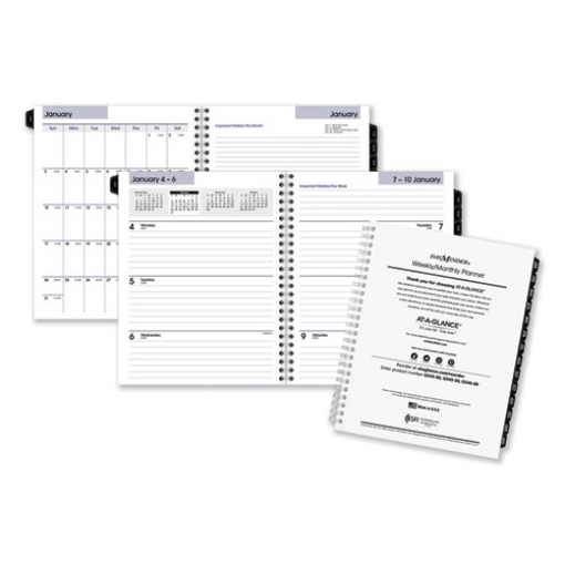 Picture of DayMinder Executive Weekly/Monthly Refill, 8.75 x 7, White Sheets, 12-Month (Jan to Dec): 2024