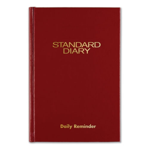 Picture of Standard Diary Daily Reminder Book, 2024 Edition, Medium/College Rule, Red Cover, (201) 7.5 x 5.13 Sheets