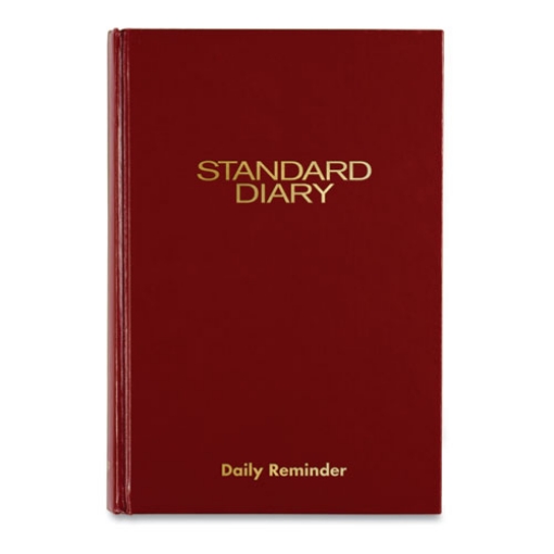 Picture of Standard Diary Daily Reminder Book, 2024 Edition, Medium/College Rule, Red Cover, (201) 8.25 x 5.75 Sheets