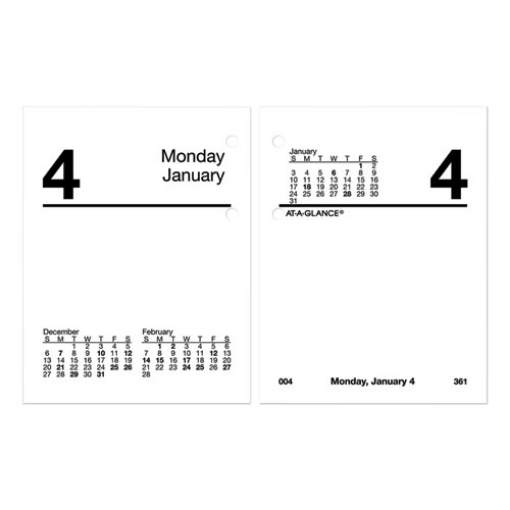 Picture of Compact Desk Calendar Refill, 3 x 3.75, White Sheets, 12-Month (Jan to Dec): 2024