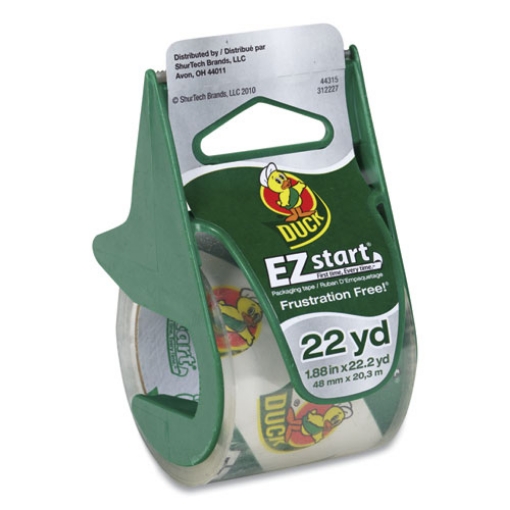 Picture of Ez Start Premium Packaging Tape With Dispenser, 1.5" Core, 1.88" X 22.2 Yds, Clear