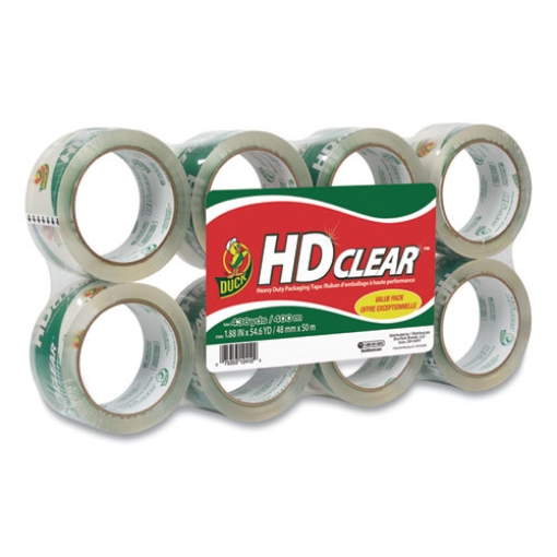 Picture of Heavy-Duty Carton Packaging Tape, 3" Core, 1.88" X 55 Yds, Clear, 8/pack