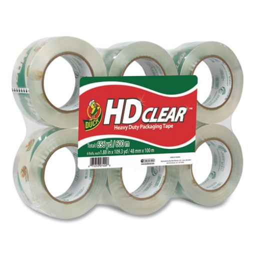 Picture of Heavy-Duty Carton Packaging Tape, 3" Core, 1.88" X 109.3 Yds, Clear, 6/pack